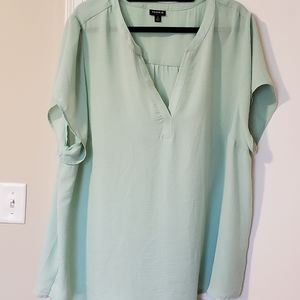 TORRID mint green blouse size 3